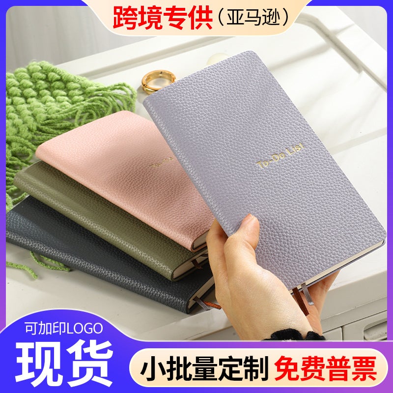 A6 Notebook Pu Ribbon Bookmark Timeline Todolist Planner Portable Office Notepad - Image 2